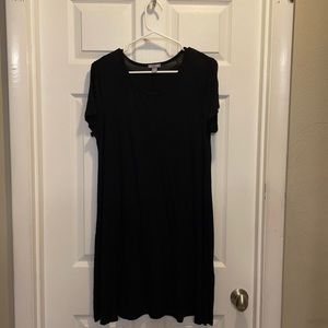 Black T-shirt dress
